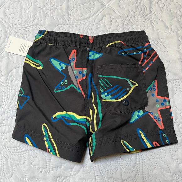NWT Tea Collection Caribbean Reef Mid Length Swim Trunks Size 2 - Picture 3 of 4